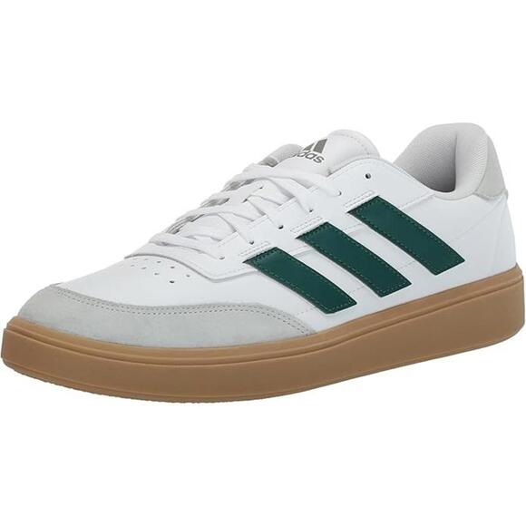 Adidas Men's Size 13 COURTBLOCK, White/Collegiate Green/Wonder Silver, IF6505 - Picture 2 of 6